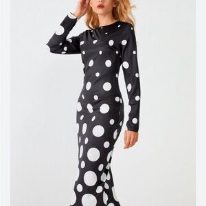 Polka Dot Long Sleeve Dress